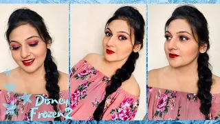 Indian version of Elsa👸🏻|| Disney's Frozen2 Elsa inspired makeup tutorial || step by step [hindi]