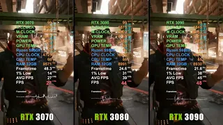 Cyberpunk 2077 RTX 3090 vs  RTX 3080 vs RTX 3070