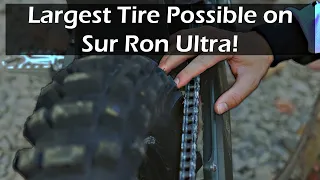 Sur Ron Ultra Bee Gets the Biggest Tire Possible!