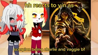 hazbin hotel reacts to y/n as scorpion being charlie and vaggies boyfriend