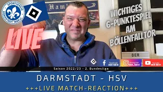 🔴LIVE: Darmstadt - HSV 1:1 | Topspiel der 2. Liga! 6-Punktespiel! | Match Reaction