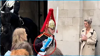 Angry Woman Hits The Guard With  Pringles