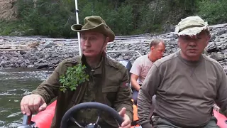 Это не показали по ТВ. Полное видео отдыха Российского президента на рыбалке в Туве.
