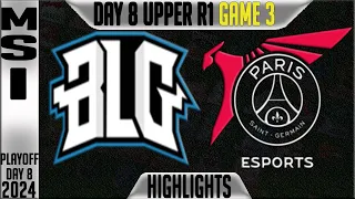 BLG vs PSG Highlights Game 3 | MSI 2024 Round 1 Knockouts Day 8 | Bilibili Gaming vs PSG Talon G3