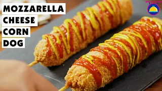 Mozzarella Cheese Corn Dog Recipe | How To Make Corn Dog | Korean Street Food By Cooking Co