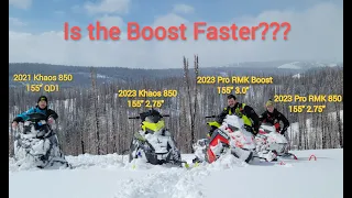 Polaris RMK Boost vs 850 Drag Race!