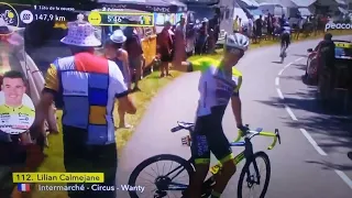 Fan Causes Crash Tour De France 2023