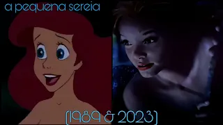 the little mermaid (1989 and 2023), shark attacking Ariel scene and full dubbed flounder.