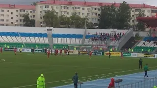 09.08.2018. Уфа (Россия) — Прогресс Нидеркорн (Люксембург). угловой и опасный удар по воротам