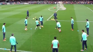 FC Barcelona amazing training 2014 tiki-taka rondo show