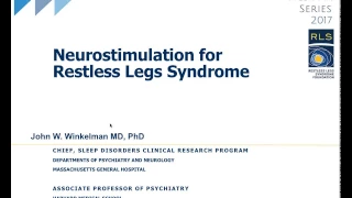 Webinar 2017: Neurostimulation and Restless Legs Syndrome