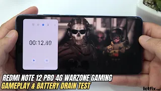 Xiaomi Redmi Note 12 Pro 4G Call of Duty Warzone Mobile Gaming test | Snapdragon 732G, 120Hz Display