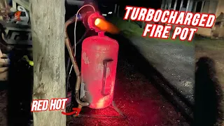 Turbo JET On BOOST! with Only Fire Wood! - The most INSANE Burn Barrel