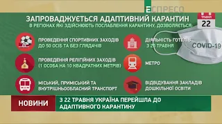 З 22 травня Україна перейшла до адаптивного карантину