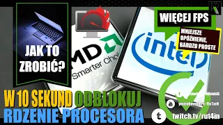 🔧Jak odblokować Rdzenie Procesora w 10 sekund... Max FPS w Grach.