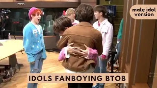 idols fanboying btob - 비투비 팬이 된 아이돌