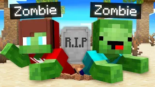 JJ And Mikey SURVIVE The ZOMBIE APOCALYPSE in Minecraft Maizen