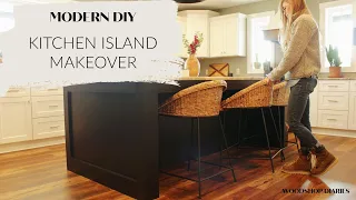 How to Update a Kitchen Island--Modern DIY Kitchen Island Makeover!