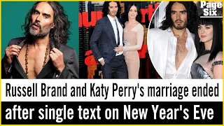 Russell Brand and Katy Perry's marriage ended after single text on New Year's Eve