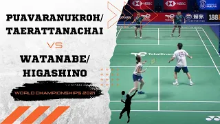 BADMINTON | Watanabe/Higashino vs Puavaranukroh/Taerattanachai | World Championships 2021 FINAL