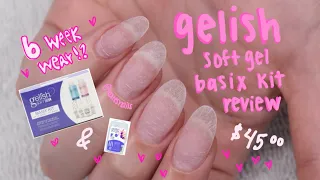 GELISH soft gel BASIX KIT review! | easy & long lasting gel nail extensions