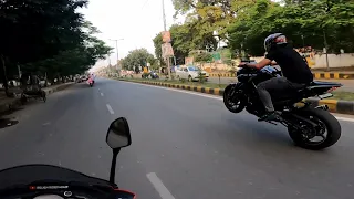 Crazy Z900 Vs Pulsar Rs200 | Public Reaction | Power Wheelie