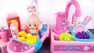 12 Minutes Satisfying with Unboxing Cute Baby Bathtub Playset, Real Working Sink Toys | ASMR