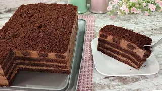 Inexpensive unrealistically delicious CHOCOLATE VELVET cake! Without cream, cheese and gelatin!