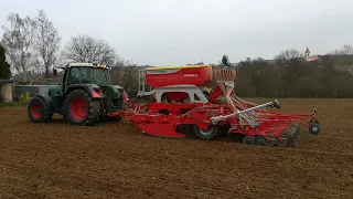 FENDT 714 pottinger terrasem C4 - setí hrachu