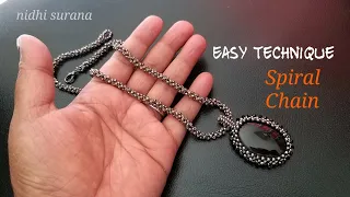 ⚜️Easy Technique Spiral Chain || Multi-purpose Seed Bead Chain || Tutorial DIY (0371)