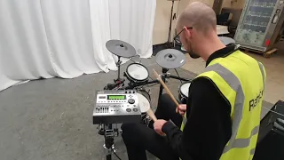 Testing out our Roland V-Drum TD-12 Electric Percussion Kit