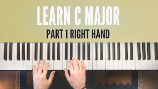 How to play C major scale RIGHT HAND // The first scale to learn on piano part 1