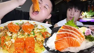 Big fat with black powder challenge quanzhou seafood buffet! A little tsing lung in 358 can eat cas