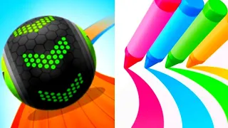 Going Balls Vs Pencil Rush 3D Android,iOS Mobile Gameplay Walkthrough (Part 1)
