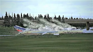 😱A340 Plane Crash, Runway Overrun, Toronto Pearson International Airport, Air France Flight 358