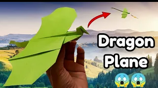 How to make a paper Dragon Plane - (flying super) - Origami Dragon paper Plane - (perfect landing)