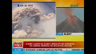 Ilang lugar sa Albay, binalot ng makapal na abong ibinuga ng Bulkang Mayon