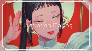 −踊り子− イラストメイキング Illustration Making【CLIP STUDIO】