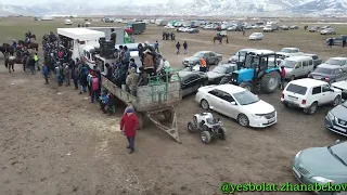 08.01.2023жыл Түлкібас ауданы Саңлақ атшабарында өткен Дулат мырзаның көкпары #kokpar2023 #көкпар