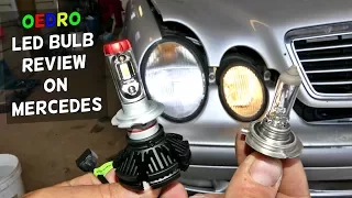 OEDRO LED HEADLIGHT BULB REVIEW AND DEMONSTRATION ON MERCEDES