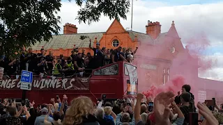 Leigh Leopards bring the cup home to Leigh 13/08/2023   . The whole town turned out.