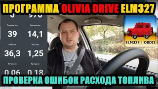 ПРОГРАММА OLIVIA DRIVE ДЛЯ ПРОВЕРКИ ОШИБОК РАСХОДА НА АВТО  ЧЕРЕЗ  ELM327 ОБЗОР