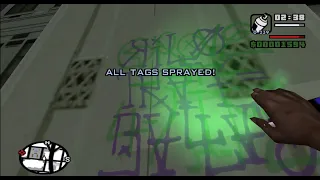 GTA San Andreas: All 100 tags sprayed in First Person Mod.