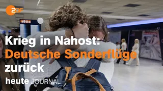 heute journal vom 12.10.23 Erste Lufthansa-Flüge, Lage in Nahost, Scholz Emir von Katar (english)