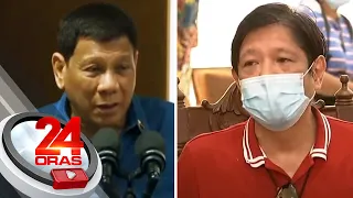 Pres. Duterte, tinawag na "spoiled child" at "weak leader" si Bongbong Marcos | 24 Oras