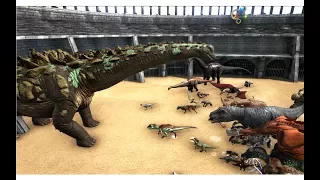 Titanosaur vs ALL OTHER CREATURES in ARK || NEW VERSION IN DESCRIPTION