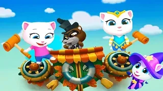 ОБНОВЛЕНИЕ ИГРЫ Бег за золотом Анджела Джин против Супер кошки Talking Tom Gold Run