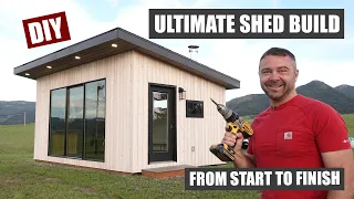 12x20 Ultimate Shed Build from Start to Finish | Man cave | She shed | Backyard Office | Tiny Home