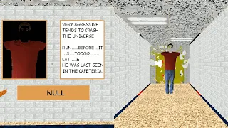 Null in the original Baldis Basics / Enabled cheats to go to Null █ Baldi's Impossible Schoolhouse █