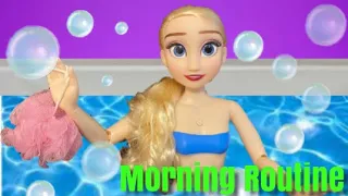 Elsa’s Morning Routine Big Elsa doll Bath 🛁 Routine, Breakfast 🧇 Lunch Disney Princess